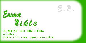 emma mikle business card